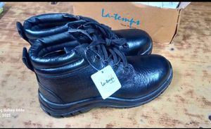 La-temps Black Leather Boots