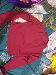 Chic Red Long Sleeve Crop Top