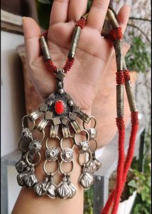 Real afghan Vintage Tribal long Necklace
