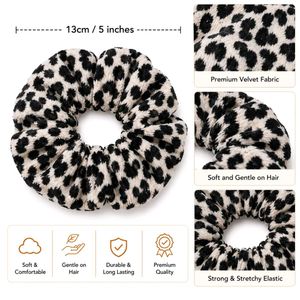 Leopard Print Velvet Scrunchie