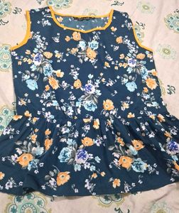 Floral Print Peplum Top
