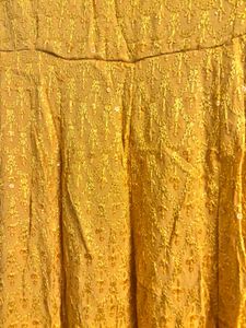 Vibrant Yellow Anarkali Gown with Dupatta