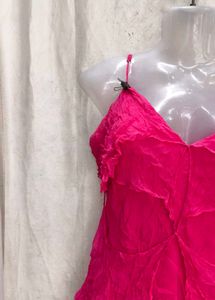 Vibrant Pink Ruffled Camisole Top