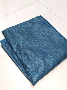 Elegant Teal Jacquard Fabric