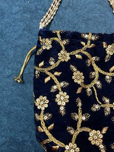 Embellished Velvet Potli Bag