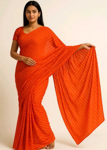 4 metres of printed georgette fabric