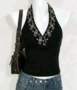 y2k Halter Neck Tank Top
