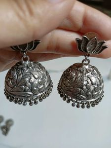Artisan Crafted Lotus Jhumkas