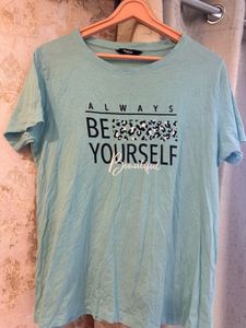🛍️🛍️Trendy Skyblue Regular T-shirt- Bust- 36/34