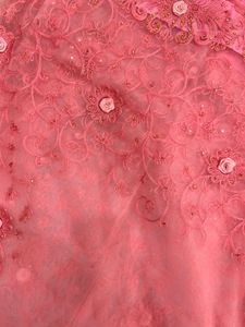 Pink Embroidered saree with blouse (unst