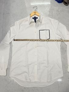 Zara White Pocket Designer Shirt