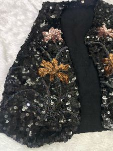 Sparkling Sequin Embellished Vest