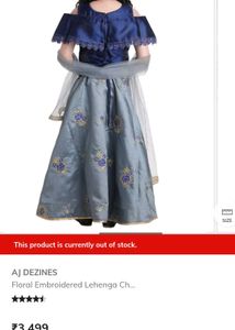 10 years old girl embroidered lehenga choli set