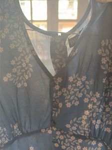 Blue Floral Midi Dress