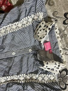 Cute Striped Lace Dress
