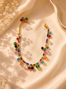Colorful Beaded Charm Bracelet