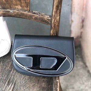 Diesel Black Logo Crossbody Bag