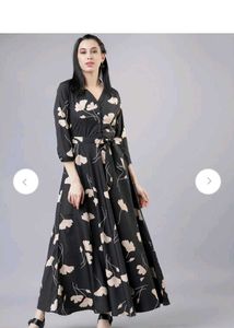 Chic Black Floral Maxi Dress