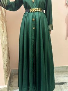 Elegant Green Anarkali Kurta Set