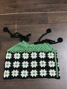Crochet Flower Halter Top