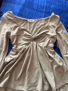 LittleBox Chic Twisted Neck Long Sleeve Top