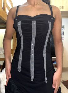grunge asymmetrical tube top (xs-s)