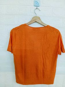 Elegant Orange with Floral Design
