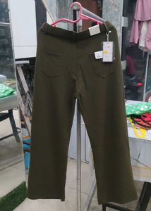 Olive Green Wide Leg Pants