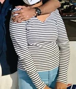 price drop !!! Striped Long Sleeve Top