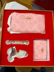 Coach Pink Signature Wallet Set