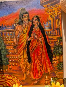 Ram and Sita Canvas Painting