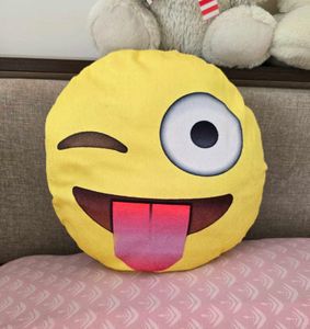 Funny Emoji Throw Pillow