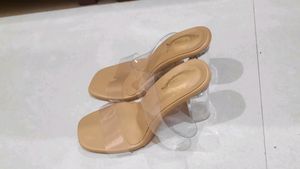 Shoetopia Nude Transparent Heels