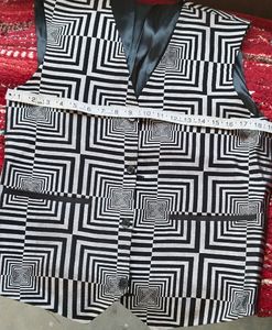3 Peace Partywear Black Suit For Mens