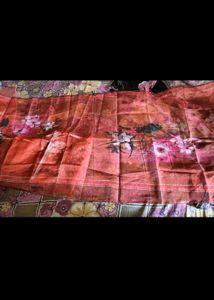 Orange Kurta set  with Embroidery