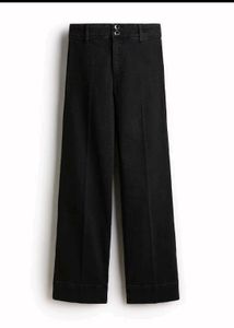 H&M Chic Wide-Leg Black Pants