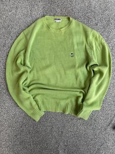Green Cotton Blend Sweater