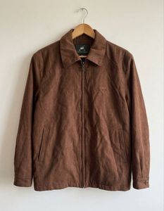 Brown Suede Zip-Up Jacket