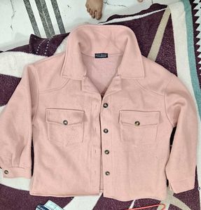 Chic Pink Button-Up Jacket