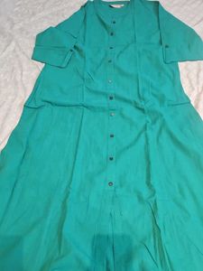 Teal Button-Down Kurta