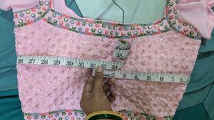 Pink Radha Rani Lehenga Choli Set Embroidered