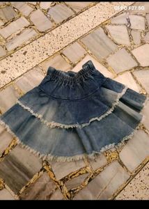 48. Denim Ruffle Skirt