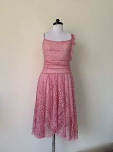 Elegant Pink Lace Dress