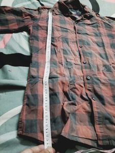 Men's Red Plaid Long Sleeve Shirt