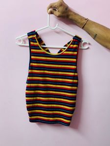 Striped Cropped Tank Top