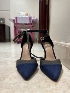 Call It Spring Blue And Black Coloured Heels