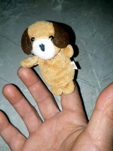 Adorable Plush Dog Finger Puppet