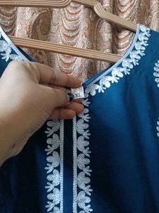 Elegant Teal Embroidered Kurta