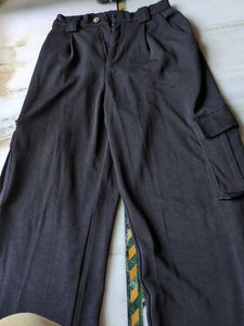 Stylish Women's Dark Grey cargo trouser