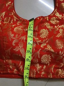 Red &amp; Gold Brocade Blouse